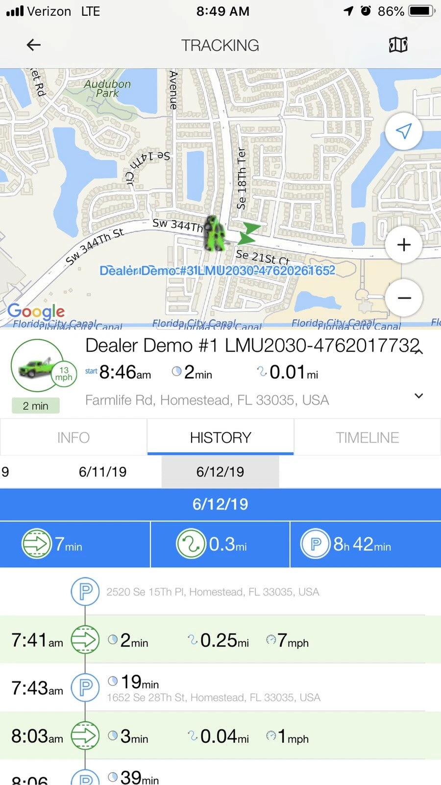 Trucking GPS Tracking Software/Platform w/Mobile App, Miles, Fuel, Diagnostics++